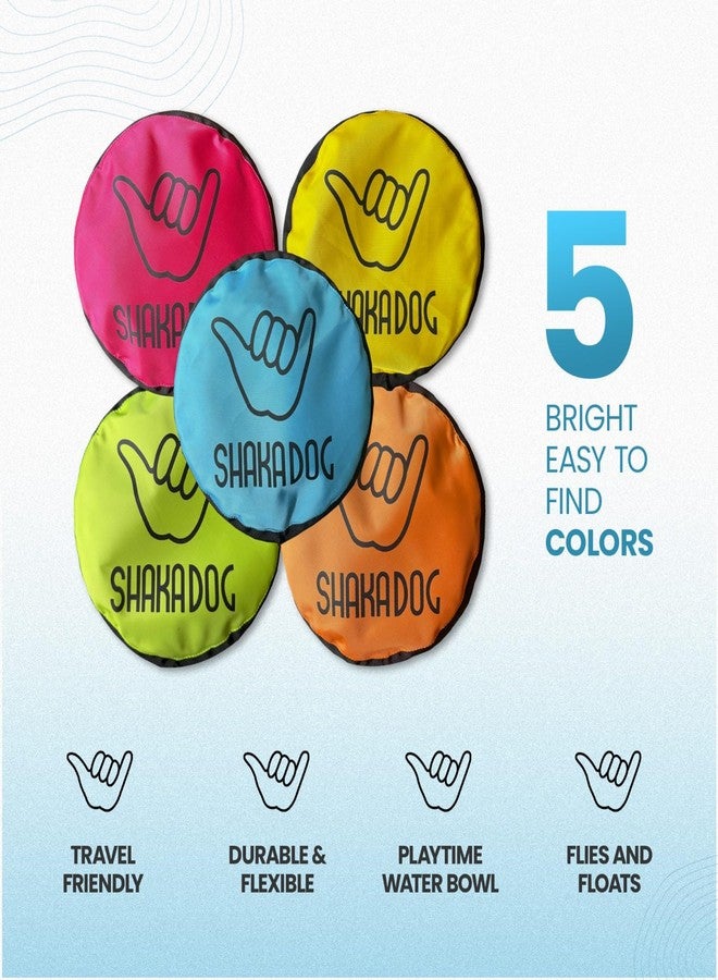 Shaka ZippyToss Flying Dog Disc Interative Fetch Toy 9" (Multi-Color, Pack of 5) - Image 3